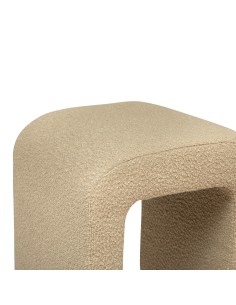 Pouf Sevi bouclette Beige Atmosphera 2