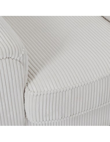 Fauteuil Club Côtelé Scott Beige Home Deco Factory