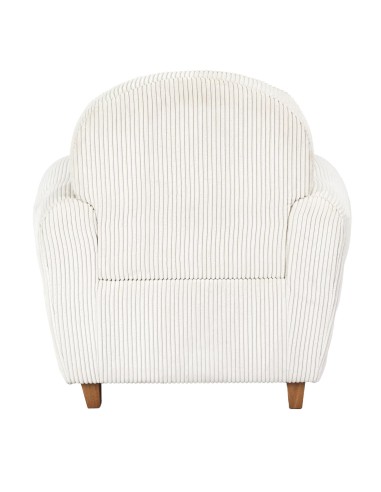 Fauteuil Club Côtelé Scott Beige Home Deco Factory