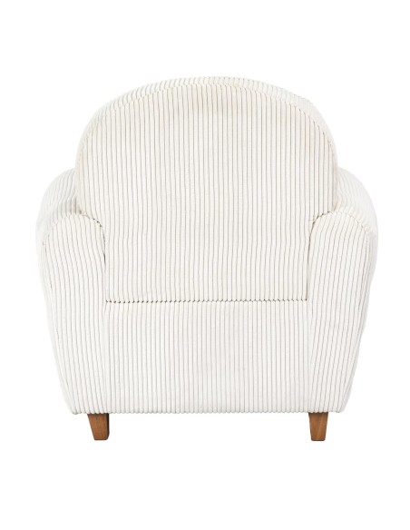 Fauteuil Club Côtelé Scott Beige Home Deco Factory