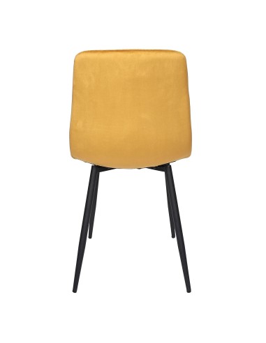 Chaise Mateo En Velours Jaune Moutarde Home Deco Factory