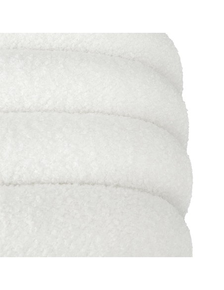 Pouf ARC bouclette Archy Blanc Home Deco Factory
