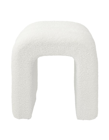 Pouf ARC bouclette Archy Blanc Home Deco Factory