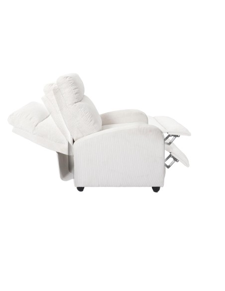 Fauteuil dream côtelé Scott Beige Home Deco Factory