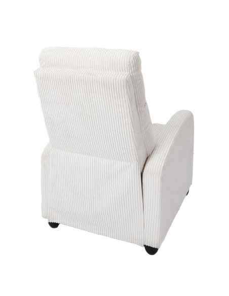 Fauteuil dream côtelé Scott Beige Home Deco Factory