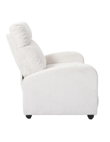 Fauteuil dream côtelé Scott Beige Home Deco Factory