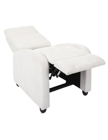 Fauteuil dream côtelé Scott Beige Home Deco Factory