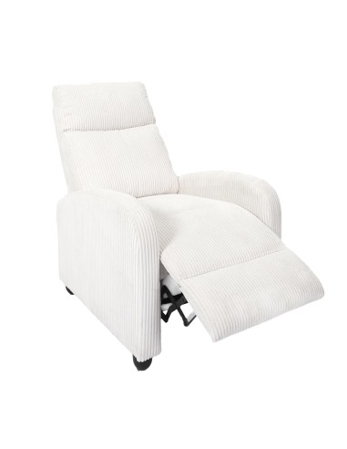Fauteuil dream côtelé Scott Beige Home Deco Factory