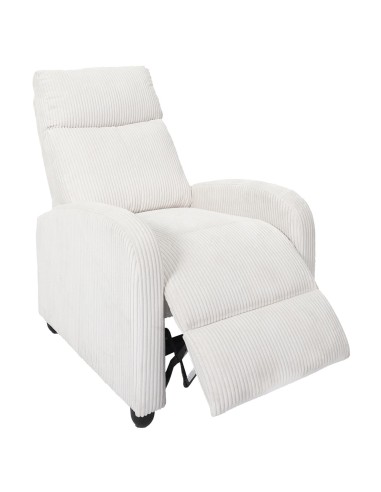 Fauteuil dream côtelé Scott Beige Home Deco Factory