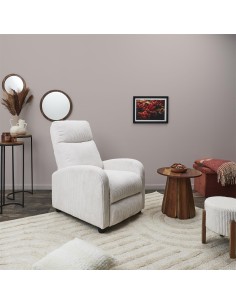 Fauteuil dream côtelé Scott Beige Home Deco Factory 2
