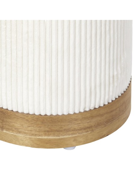 Pouf côtelé Scott Beige Home Deco Factory