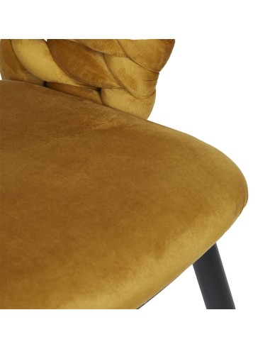 Fauteuil En Velours Sawyer Jaune Home Deco Factory