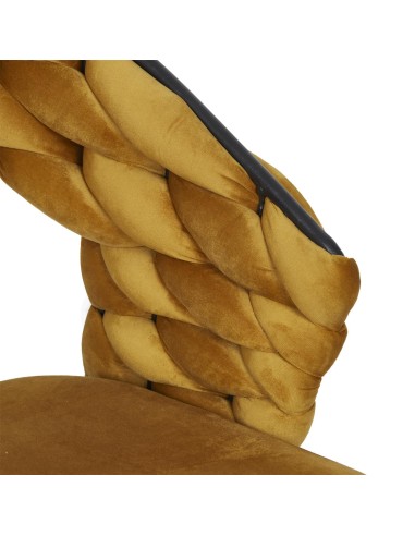 Fauteuil En Velours Sawyer Jaune Home Deco Factory