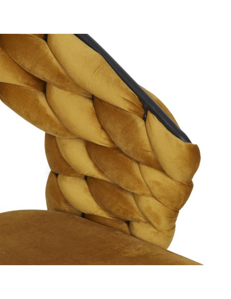Fauteuil En Velours Sawyer Jaune Home Deco Factory