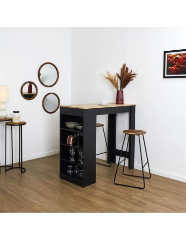 Tabouret de bar Acacia Marron Home Deco Factory