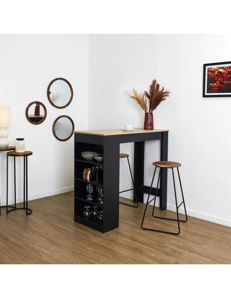 Tabouret de bar Acacia Marron Home Deco Factory