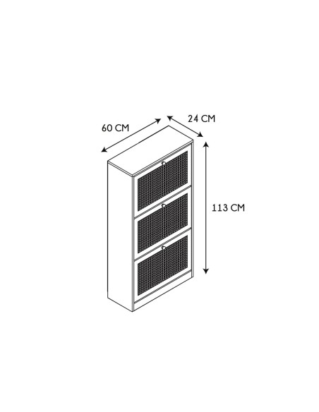 Meuble à chaussures 3 portes Bali Home Deco Factory