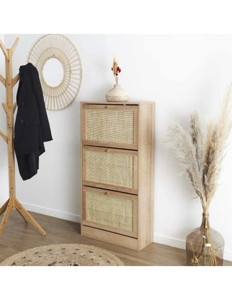 Meuble à chaussures 3 portes Bali Home Deco Factory