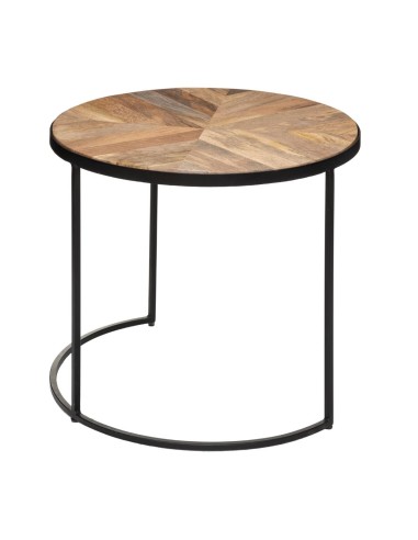 Lot de 2 tables gigognes Basile Marron - Atmosphera