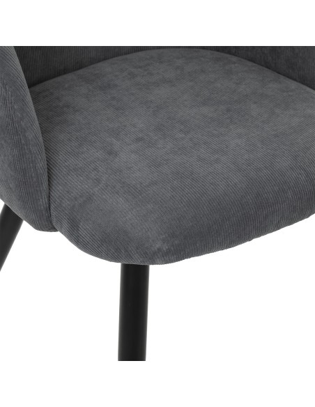 Fauteuil Céleste En Velours Gris Atmosphera