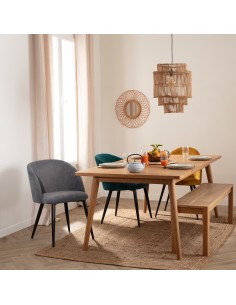 Fauteuil Céleste En Velours Gris Atmosphera 2