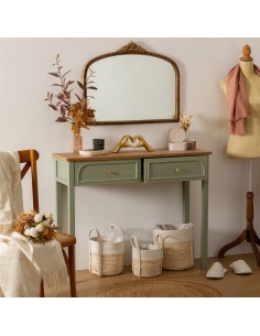 Console 2 tiroirs Mohea Vert Céladon Atmosphera 2