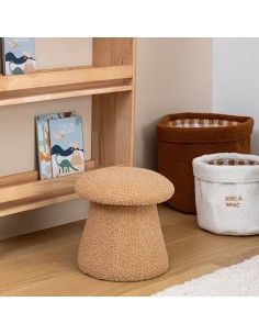 Pouf Enfant Champignon D27 Bouclette Marron Atmosphera For Kids 2