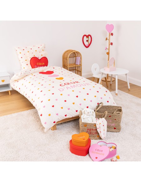 Parure de lit enfant Amour 140 x 200 Atmosphera