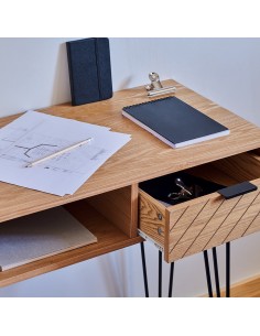 Console 2 tiroirs Naomi Beige Atmosphera 2