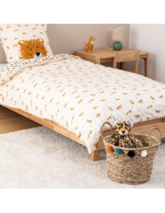 Panier avec pompons Léopard Beige Atmosphera For Kids 2