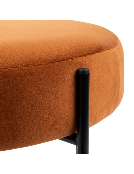 Tabouret D'appoint Arty velours Ambre Atmosphera
