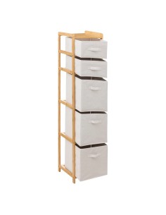 Etagère haute 5 rangements Tidy box Marron Five 2