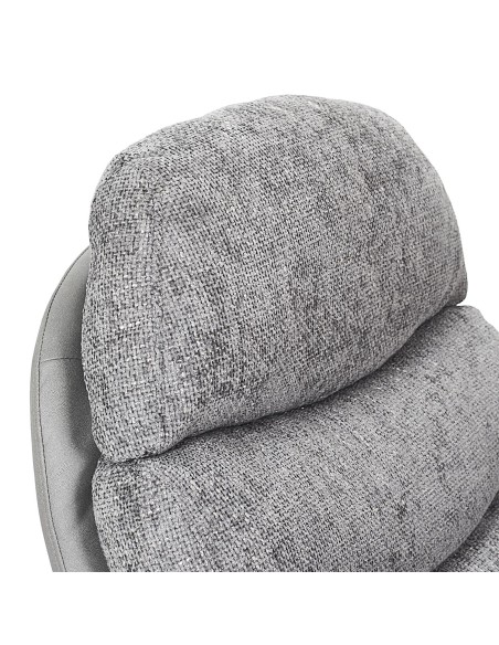 Fauteuil avec pouf Wiliam 99cm Gris Home Deco Factory