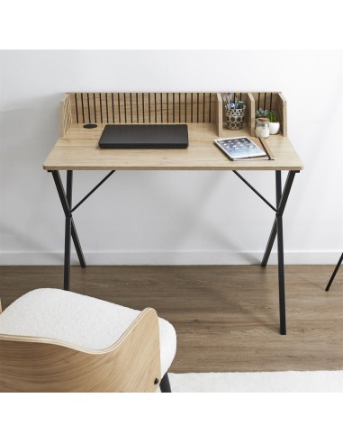 Bureau design en bois Marron Home Deco Factory