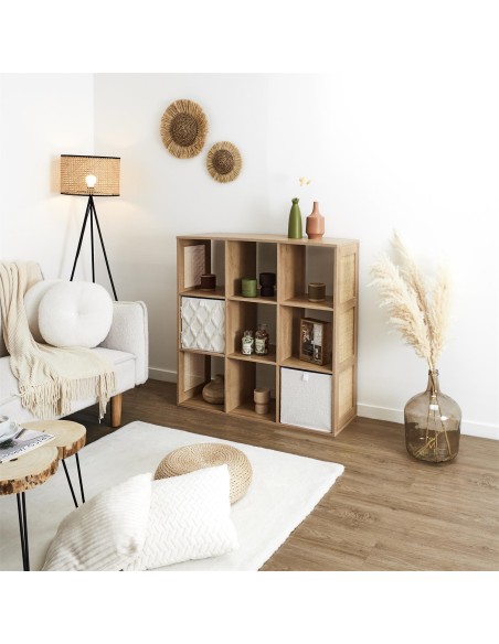Rangement modulable 9 cases Bali Marron Home Deco Factory