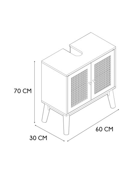 Meuble Sous Vasque Naturel Home Deco Factory