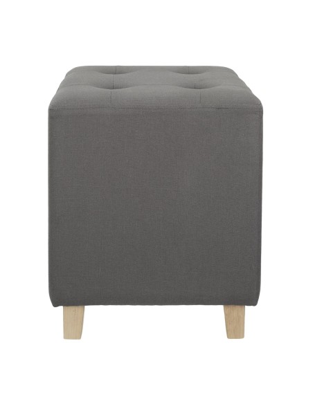 Pouf Carré Hippolyte Gris Home Deco Factory