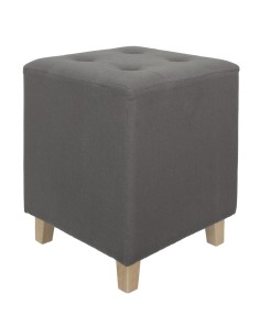 Pouf Carré Hippolyte Gris Home Deco Factory