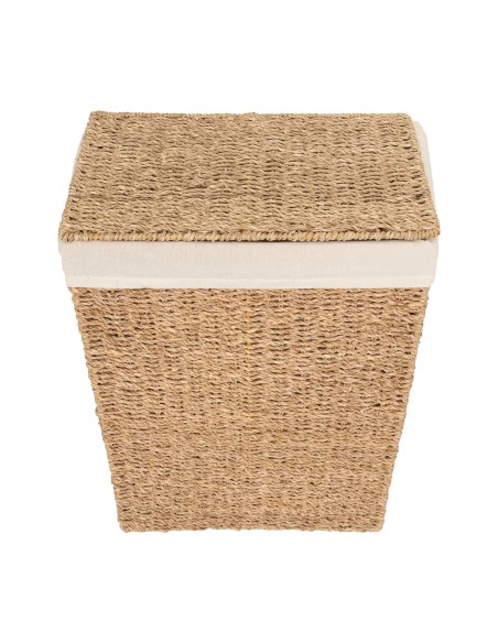 Panier à linge 40L En Roseau Beige Five