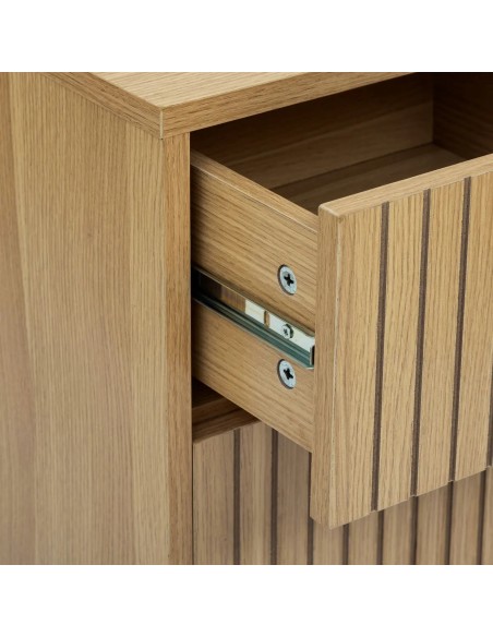 Meuble Bas 2 Effet Bois Portes Tasso Beige Five