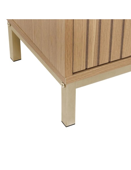 Meuble Bas 2 Effet Bois Portes Tasso Beige Five