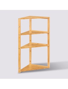Etagère D'angle 3 Niveaux En Bambou Five 2