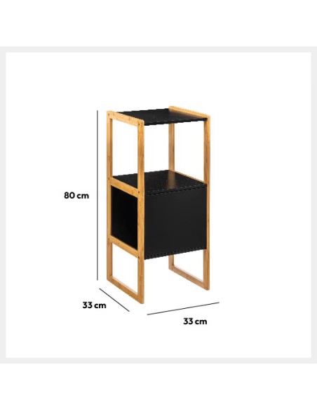 Meuble Bas Sous Lavabo Naturéo Noir Five