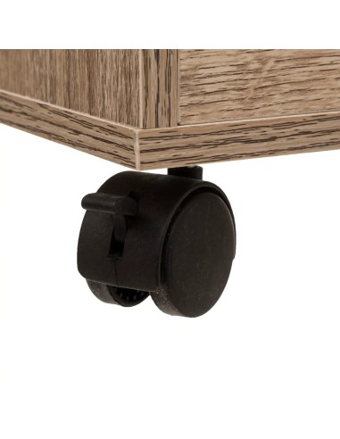 Caisson 3 Tiroirs Roulettes Effet Bois Naturel Five