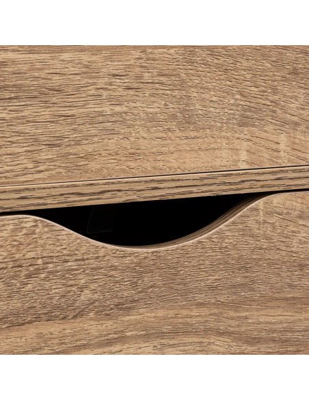 Caisson 3 Tiroirs Roulettes Effet Bois Naturel Five