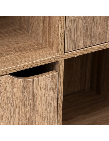 Etagère 9 cases 5 portes Mix Naturel Five