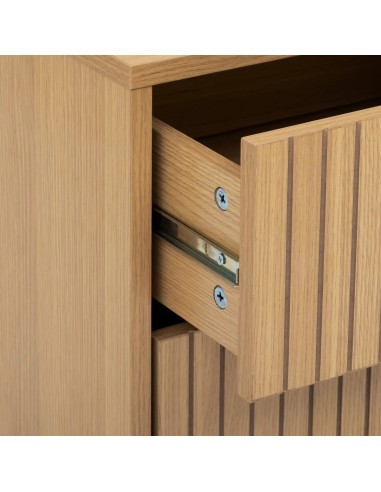 Table De Chevet 2 Tiroirs Tasso Beige Five