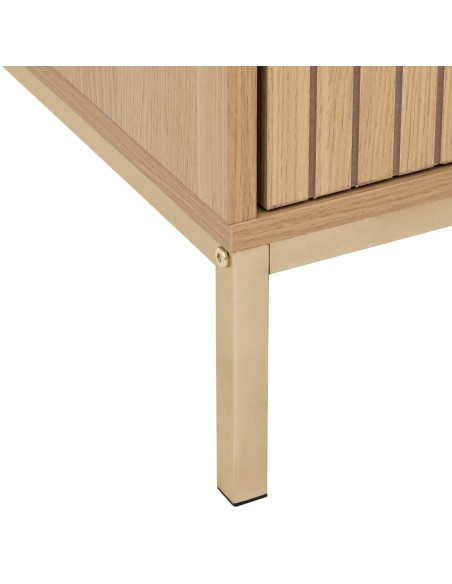 Table De Chevet 2 Tiroirs Tasso Beige Five