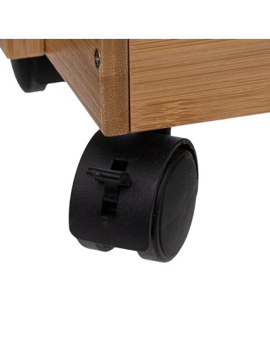 Desserte Roulante 4 niveaux En Bambou Five