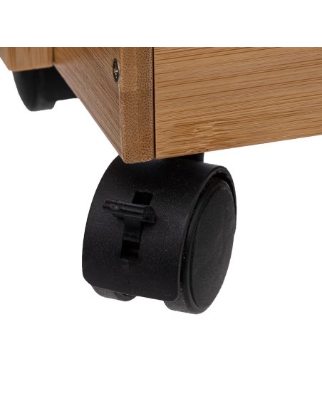 Desserte Roulante 4 niveaux En Bambou Five